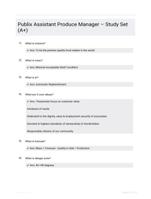 Publix Assistant Produce Manager  Study Set (A+)