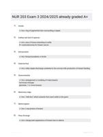 NUR 203 Exam 3 2024/2025   already graded   A+