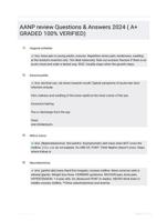 AANP review Questions & Answers 2024 ( A+ GRADED 100% VERIFIED)