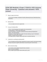 SCM 300 Module 6 Exam 2 DAVILA ASU Arizona State University - Question and answers 100% correct