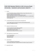 SCM 300 Module 9DAVILA ASU  Arizona State University - Question and answers rated A+