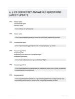 a. p 23 CORRECTLY ANSWERED QUESTIONS LATEST UPDATE
