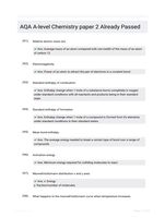 AQA A-level Chemistry paper 2 Already Passed