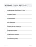 A level English Literature Already Passed