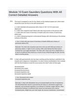 Module 10 Exam Saunders Questions With All Correct  Detailed Answers