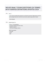 NR 603 Week 7 EXAM QUESTIONS (24 TERMS) WITH VERIFIED DEFINITIONS UPDATED 2024