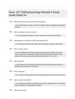 Nurs- 231 Pathophysiology Module 4 Study Guide Rated A+
