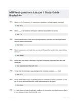 NRP test questions Lesson 1 Study Guide Graded A+