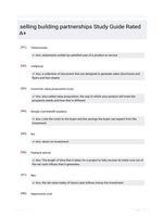 selling building partnerships Study Guide Rated A+