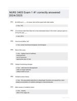 NURS 3403 Exam 1 #1 correctly answered 2024/2025