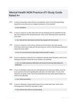 Mental Health NGN Practice ATI Study Guide Rated A+