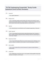 "PLTW Engineering Essentials" Study Guide Questions and Correct Answers
