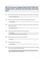 BIO 202-Arizona College EXAM QUESTIONS (60 TERMS) WITH VERIFIED DEFINITIONS UPDATED 2024