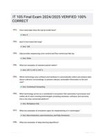 IT 105 Final Exam 2024/2025   VERIFIED 100% CORRECT