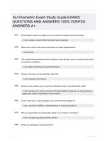 NJ Prometric Exam Study Guide EXAMS  QUESTIONS AND ANSWERS 100% VERIFED ANSWERS A+
