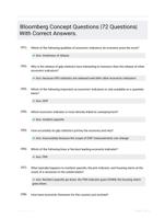 Bloomberg Concept Questions |72 Questions| With Correct Answers.