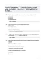 Bio 227 Lab exam 2 COMPLETE QUESTIONS AND ANSWERS 2024/2025 (100%) VERIFIED | RATED A+