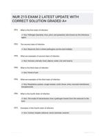 NUR 215 EXAM 2  LATEST UPDATE WITH CORRECT SOLUTION GRADED A+
