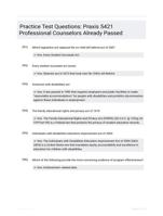 Practice Test Questions: Praxis 5421 Professional Counselors Already Passed