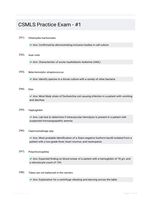CSMLS Practice Exam - #1