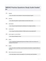 NBDHE Practice Questions Study Guide Graded A+