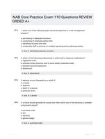 NAB Core Practice Exam 110 Questions REVIEW GRDED A+