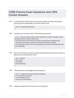CORE Practice Exam Questions And  100% Correct Answers