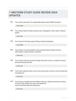 1 MIDTERM STUDY GUIDE REVIEW 2024 UPDATES