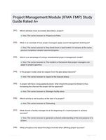 Project Management Module (IFMA FMP) Study Guide Rated A+
