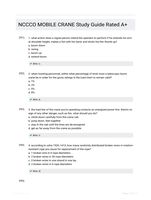 NCCCO MOBILE CRANE Study Guide Rated A+
