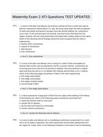 Maternity Exam 2 ATI Questions TEST UPDATED