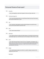 Personal finance final exam`