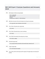BIO 245 Exam 2 Quizzes Questions and Answers 2024
