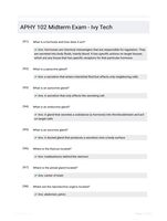 APHY 102 Midterm Exam - Ivy Tech
