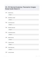Ch. 29: Normal Anatomy: Panoramic Images Study Guide Questions and Correct Answers