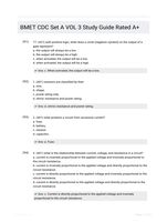 BMET CDC Set A VOL 3 Study Guide Rated A+