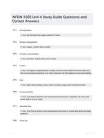 NFDN 1002 Unit 4 Study Guide Questions and Correct Answers