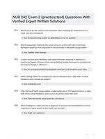 NUR 242 Exam 2 (practice test) Questions With Verified Expert  Written Solutions