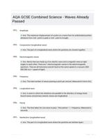 AQA GCSE Combined Science - Waves Already Passed