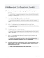 IHSA Basketball Test Study Guide Rated A+