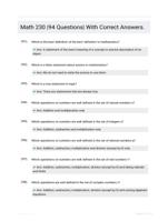 Math 230 |94 Questions| With Correct Answers.