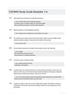 CSOWM Study Guide Modules 1-6