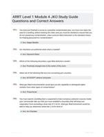 ARRT Level 1 Module 4 JKO Study Guide Questions and Correct Answers