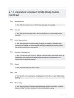 2-15 Insurance License Florida Study Guide Rated A+