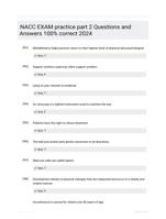 NACC EXAM practice part 2 Questions and Answers 100% correct 2024