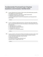 Fundamentals Proctored Exam Practice Questions and Answers Verified  2024