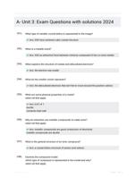 A- Unit 3: Exam Questions with solutions 2024
