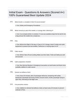 Initial Exam - Questions & Answers (Scored A+) 100% Guaranteed Best Update 2024
