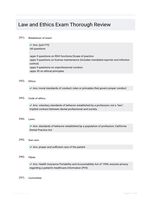 Law and Ethics Exam Thorough Review