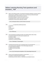 Relias Learning Nursing Test questions and Answers _ Pdf